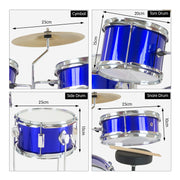 Karrera Children's 4pc Drum Kit - Blue V240-4PC-DRUM-BU
