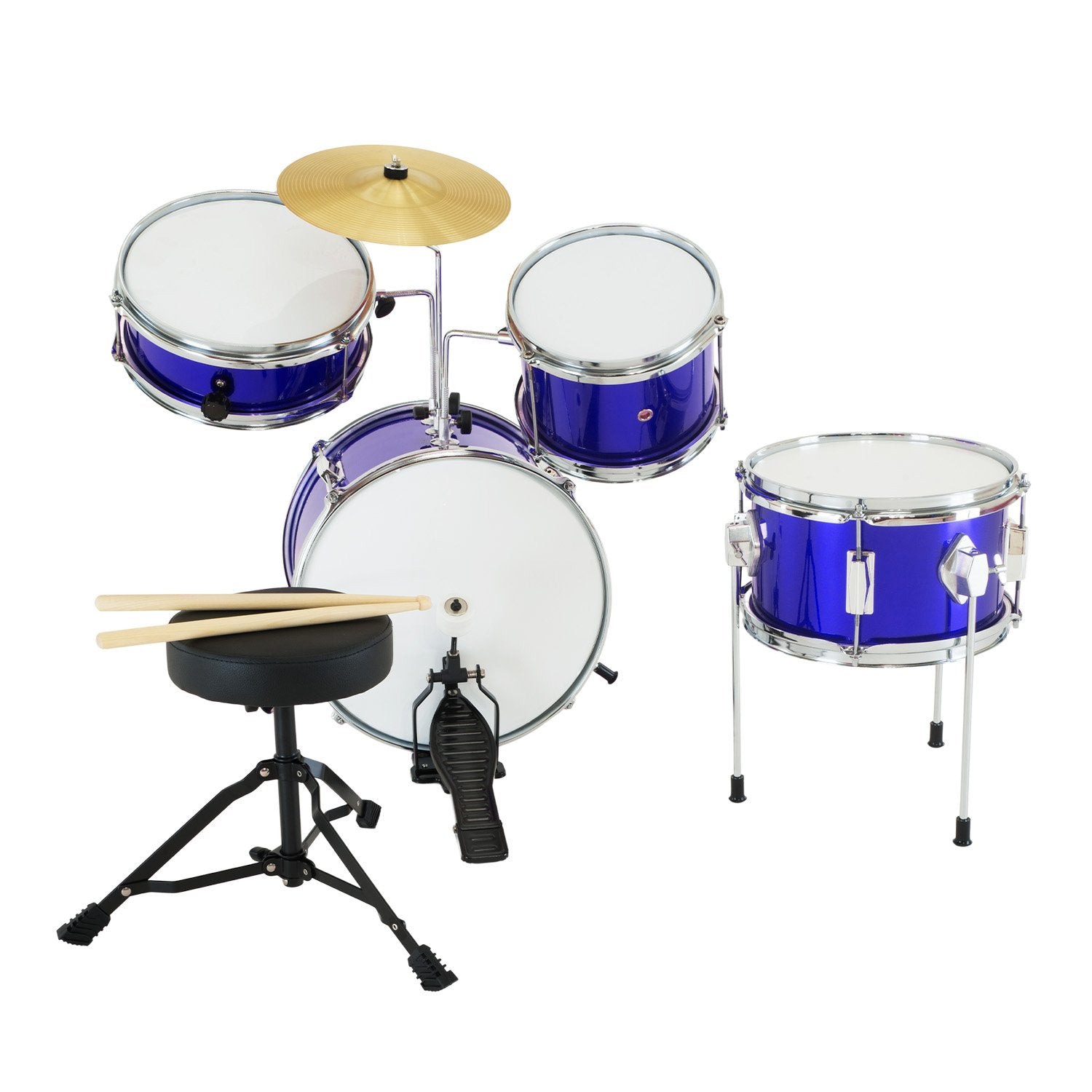 Karrera Children's 4pc Drum Kit - Blue V240-4PC-DRUM-BU
