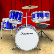 Karrera Children's 4pc Drum Kit - Blue V240-4PC-DRUM-BU