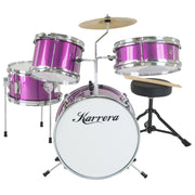 Karrera Childrens 4pc Drum Kit - Purple V240-4PC-DRUM-PU