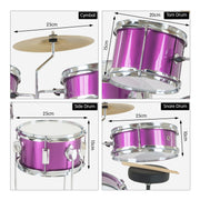 Karrera Childrens 4pc Drum Kit - Purple V240-4PC-DRUM-PU