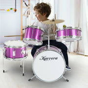 Karrera Childrens 4pc Drum Kit - Purple V240-4PC-DRUM-PU