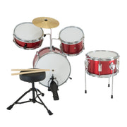 Karrera Children's 4pc Drum Kit - Red V240-4PC-DRUM-RD