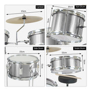 Karrera Childrens 4pc Drum Kit - Silver V240-4PC-DRUM-SL