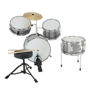 Karrera Childrens 4pc Drum Kit - Silver V240-4PC-DRUM-SL