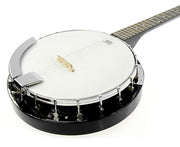 Karrera 5 String Resonator Banjo - Black V240-5S-BANJO-BLK