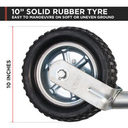 Alko 10-inch 623660XP3 Heavy-Duty Solid Tyre Jockey Wheel V240-623660XP3