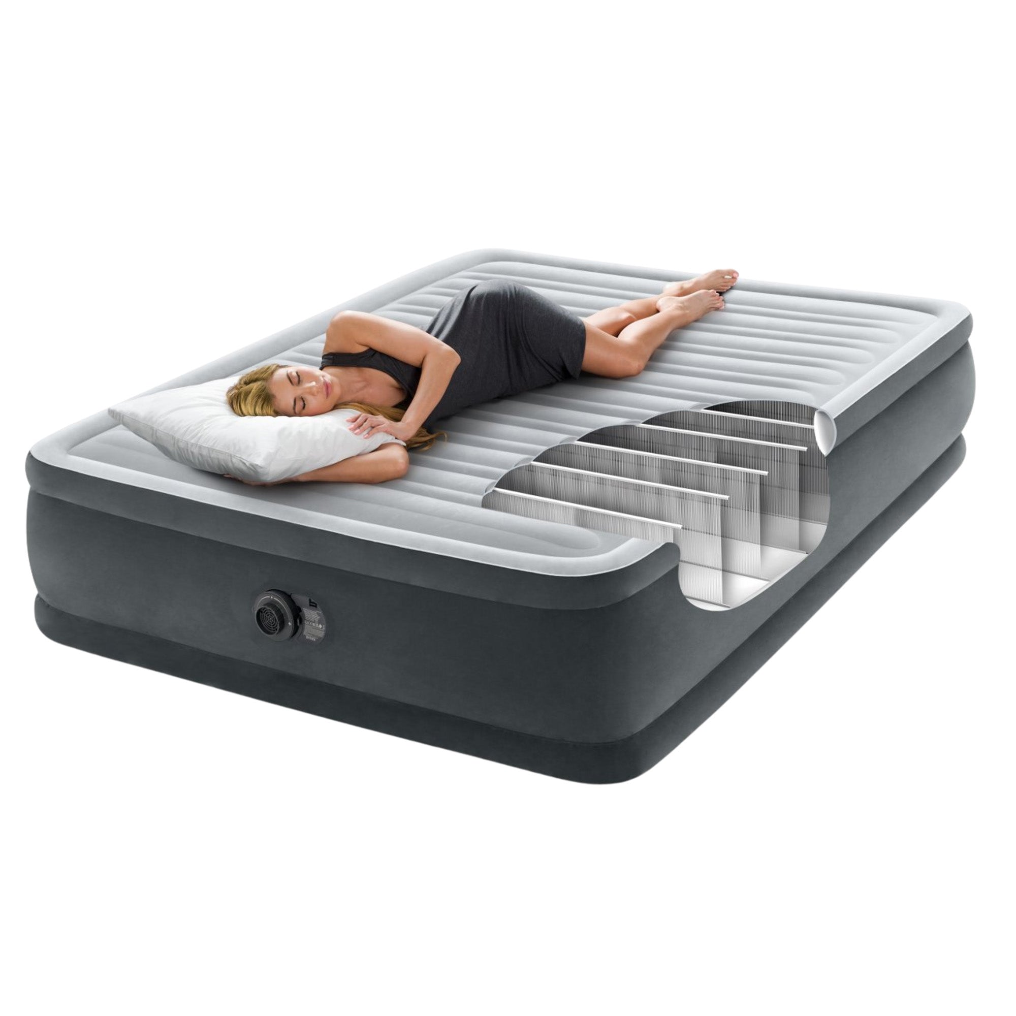 Intex Dura-Beam Deluxe Queen Comfort-Plush Elevated Air Mattress V240-64414NZ
