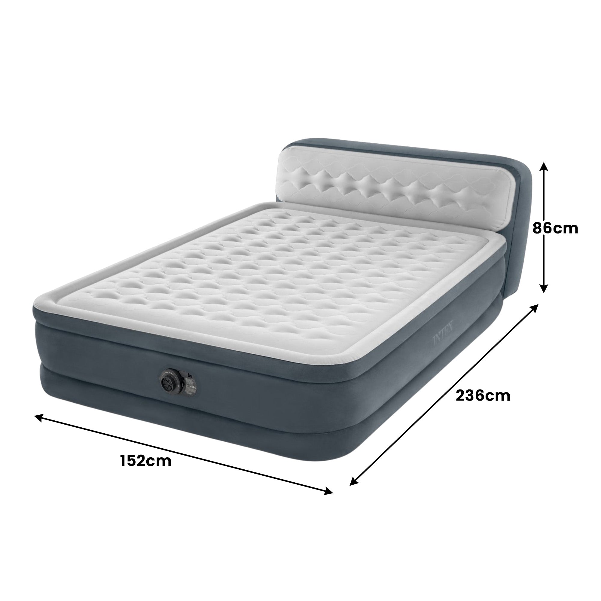 Intex Dura-beam Deluxe Ultra Plush Headboard Air Mattress - Queen V240-64448NZ