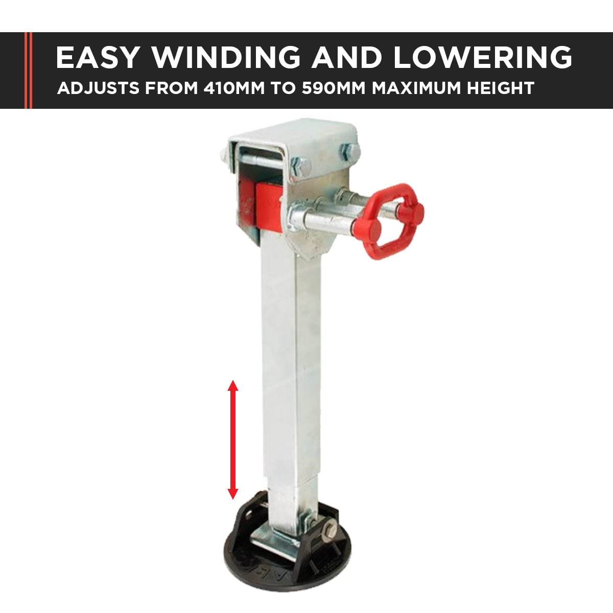 Alko 2x 590mm Drop Down Stabiliser Leg Corner Fitted with Big Foot V240-654859-2