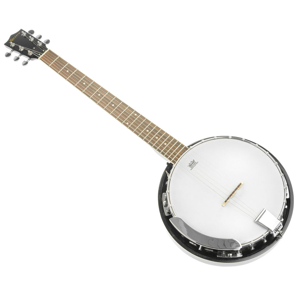 Karrera 6 String Resonator Banjo - Black V240-6S-BANJO-BK