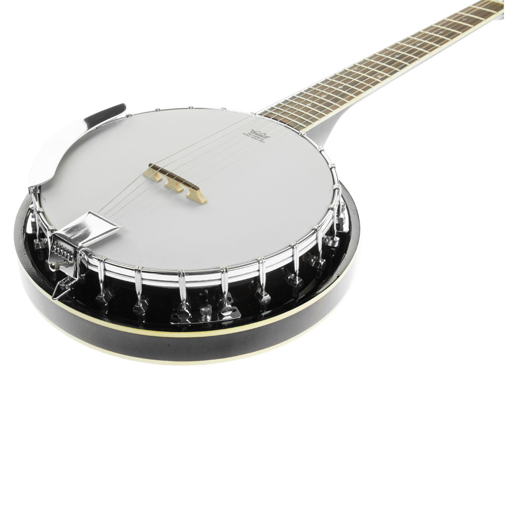 Karrera 6 String Resonator Banjo - Black V240-6S-BANJO-BK