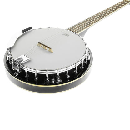 Karrera 6 String Resonator Banjo - Black V240-6S-BANJO-BK