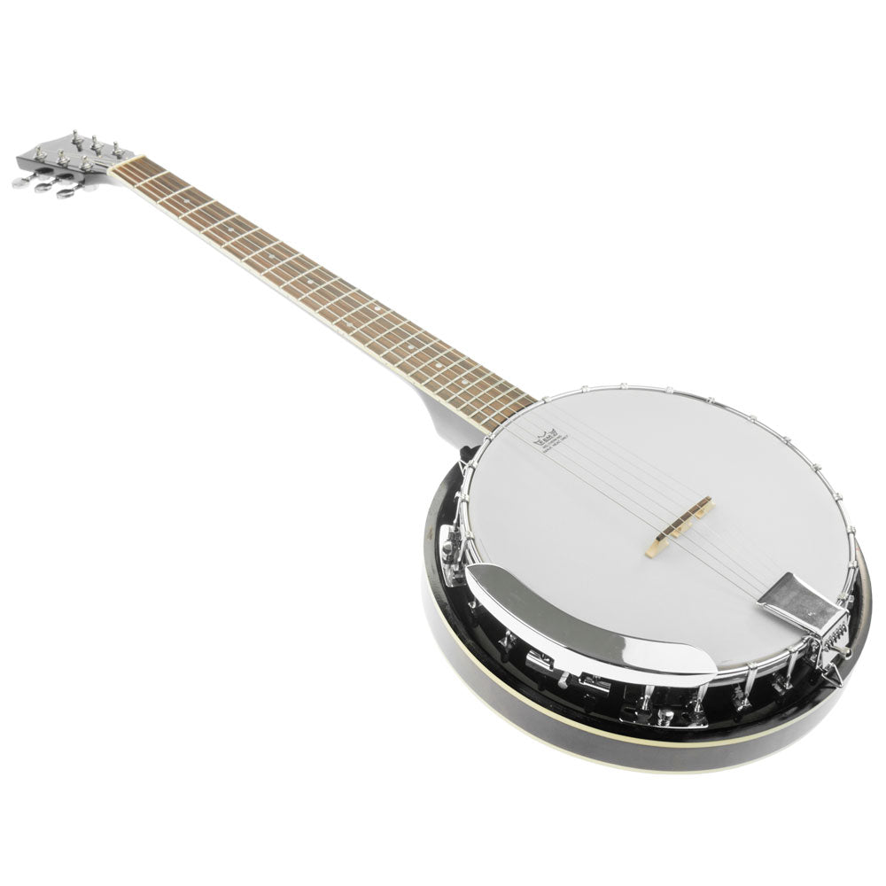 Karrera 6 String Resonator Banjo - Black V240-6S-BANJO-BK