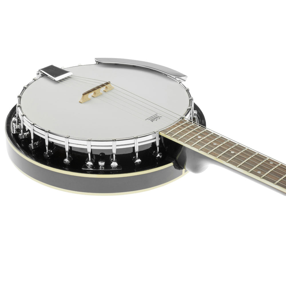 Karrera 6 String Resonator Banjo - Black V240-6S-BANJO-BK