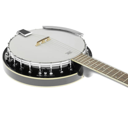 Karrera 6 String Resonator Banjo - Black V240-6S-BANJO-BK