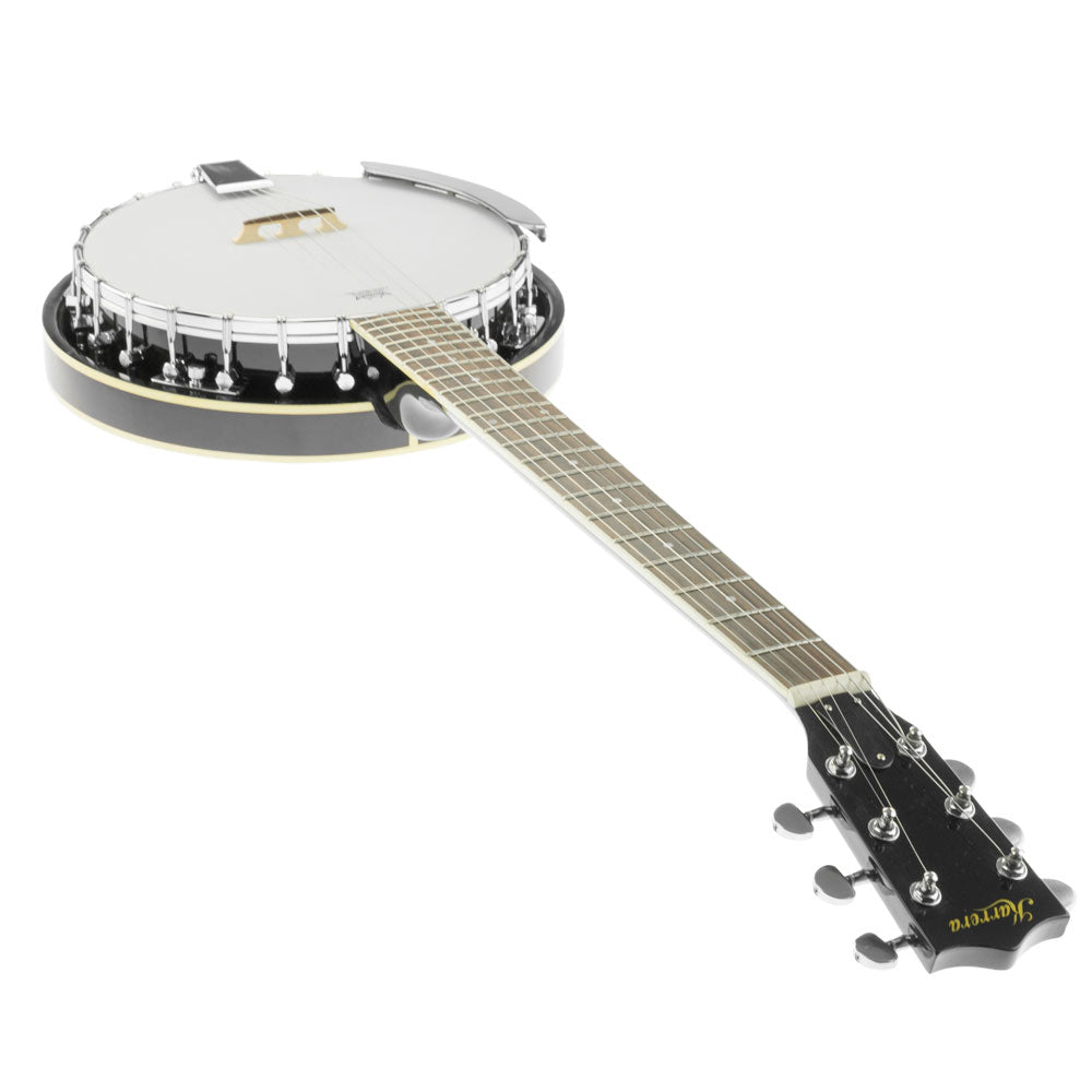 Karrera 6 String Resonator Banjo - Black V240-6S-BANJO-BK