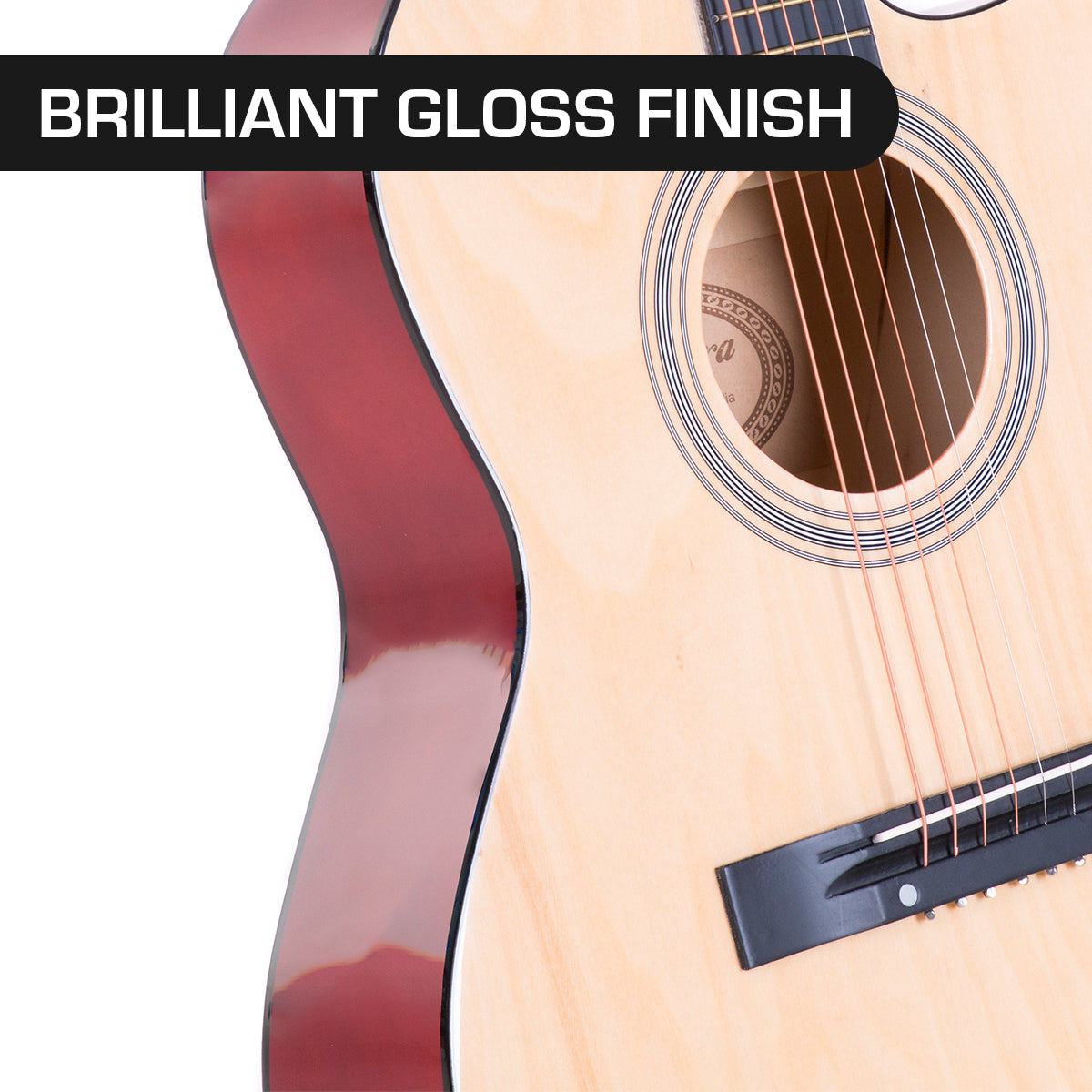 Karrera Acoustic Cutaway 40in Guitar - Natural V240-ACG40-NAT