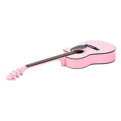 Karrera Acoustic Cutaway 40in Guitar - Pink V240-ACG40-PK