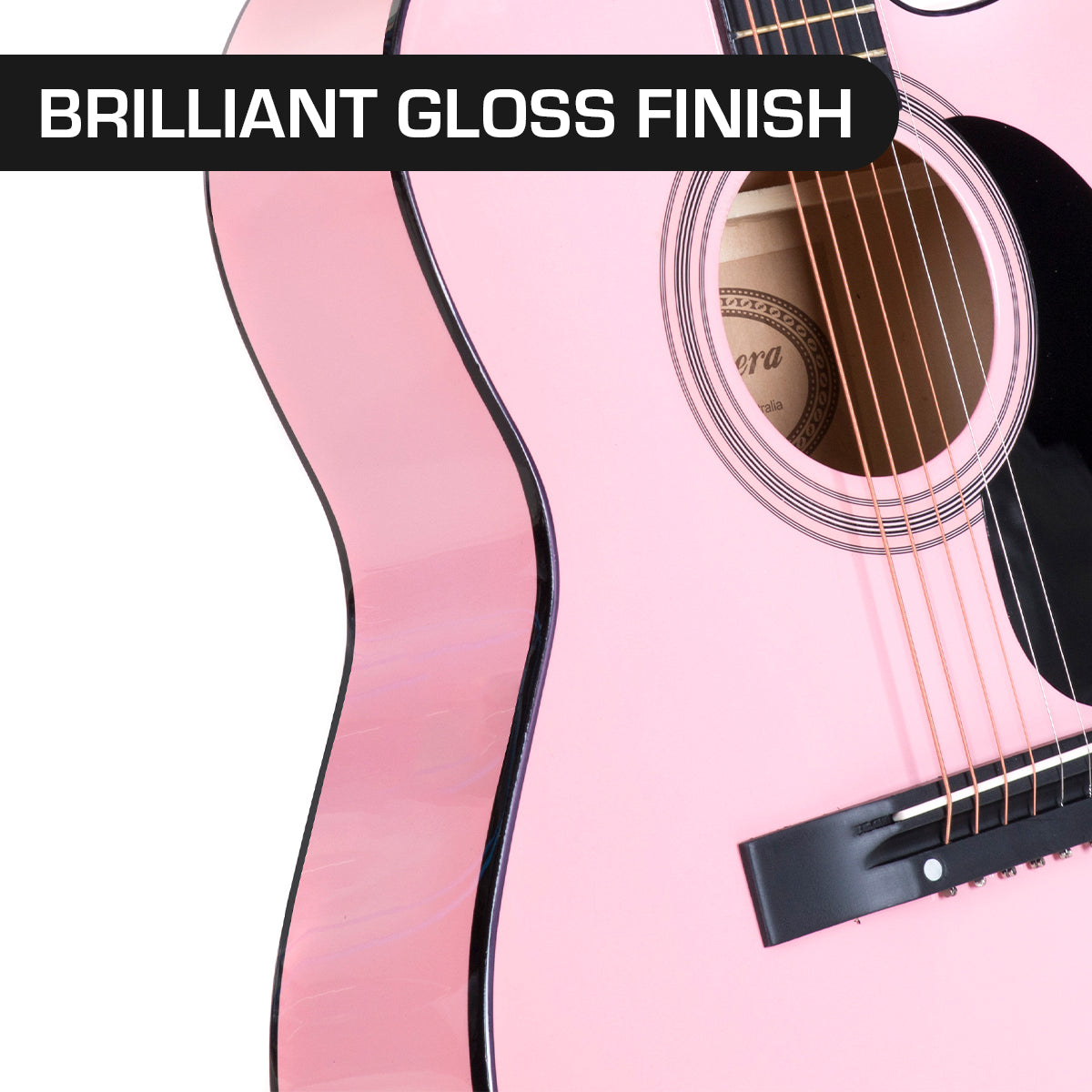 Karrera Acoustic Cutaway 40in Guitar - Pink V240-ACG40-PK