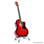 Karrera Acoustic Cutaway 40in Guitar - Red V240-ACG40-RD
