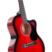 Karrera Acoustic Cutaway 40in Guitar - Red V240-ACG40-RD
