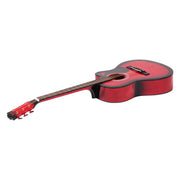 Karrera Acoustic Cutaway 40in Guitar - Red V240-ACG40-RD