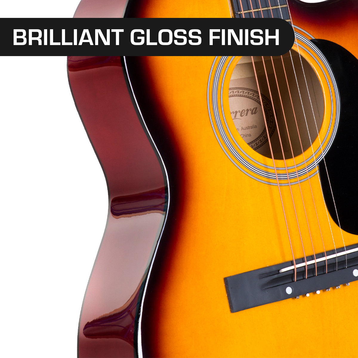 Karrera Acoustic Cutaway 40in Guitar - Sunburst V240-ACG40-SB