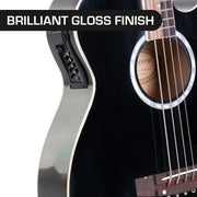 Karrera 43in Acoustic Bass Guitar - Black V240-ACG43-BK