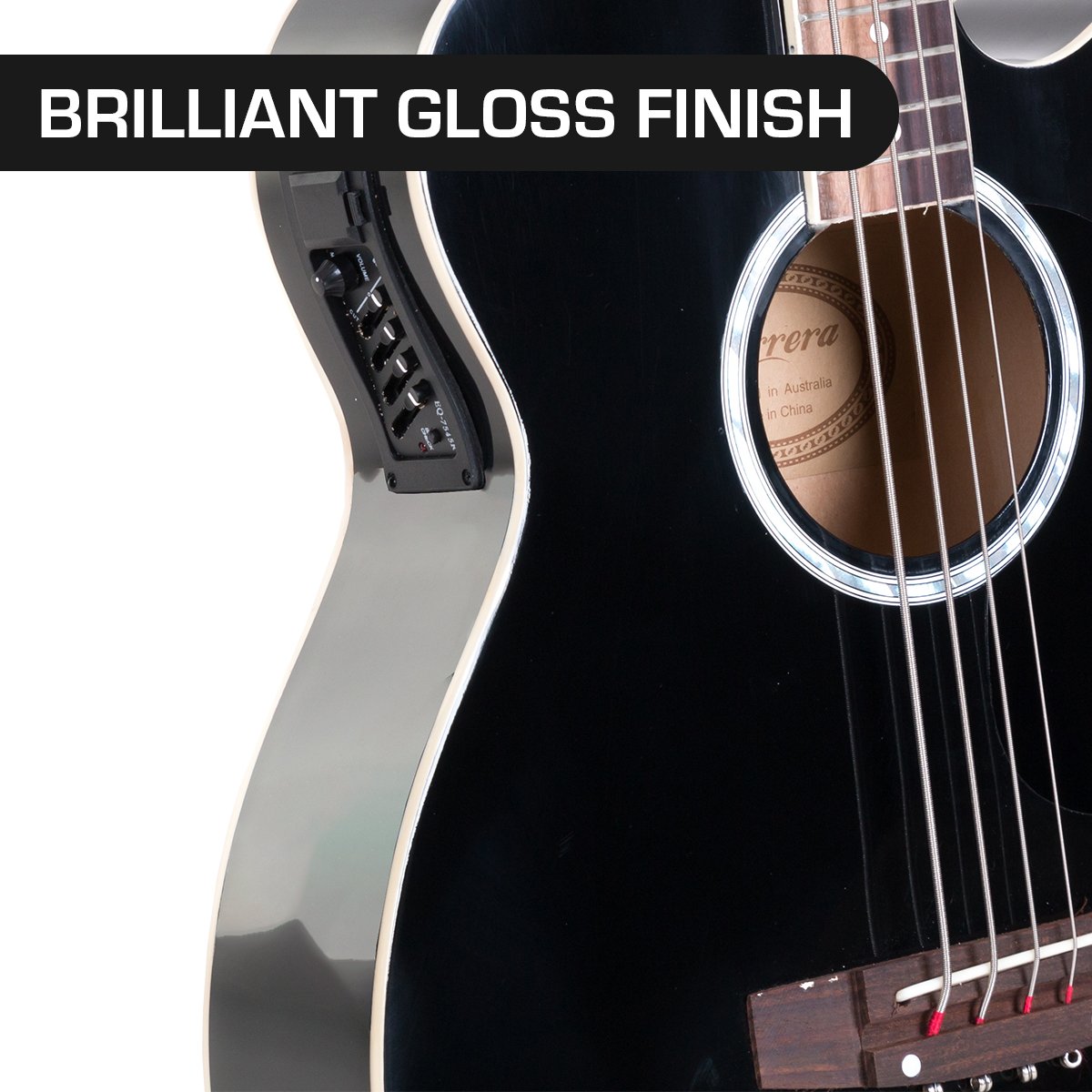 Karrera 43in Acoustic Bass Guitar - Black V240-ACG43-BK