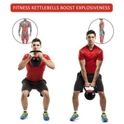 Powertrain Adjustable Kettle Bell Weights Dumbbell 18kg V240-AKB-18-BKRD
