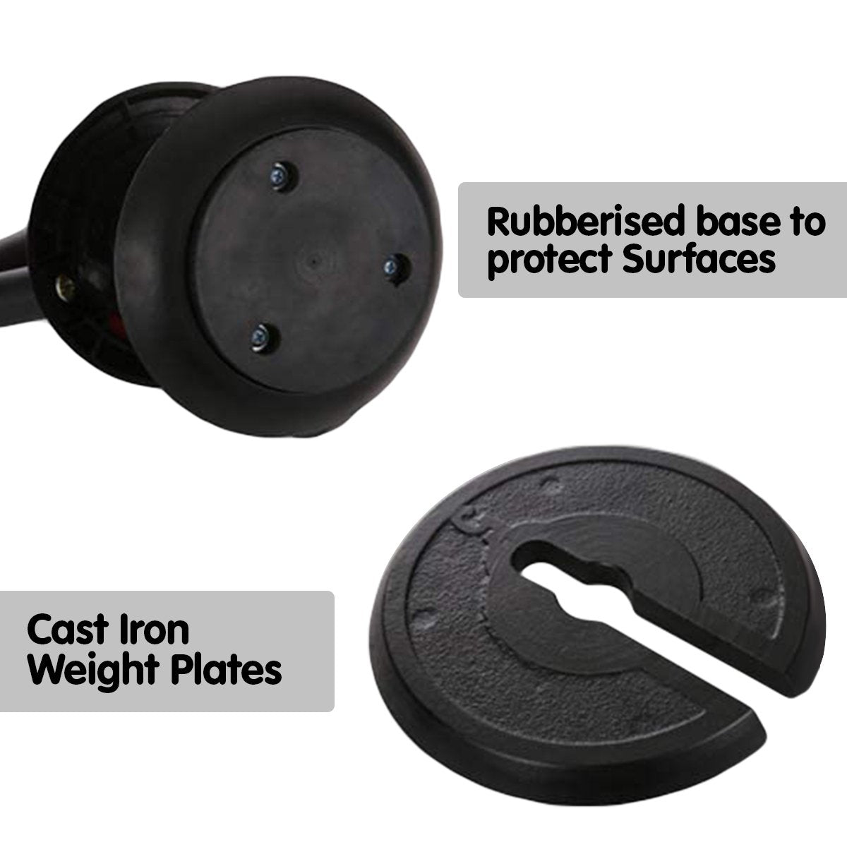 Powertrain Adjustable Kettle Bell Weights Dumbbell 18kg V240-AKB-18-BKRD