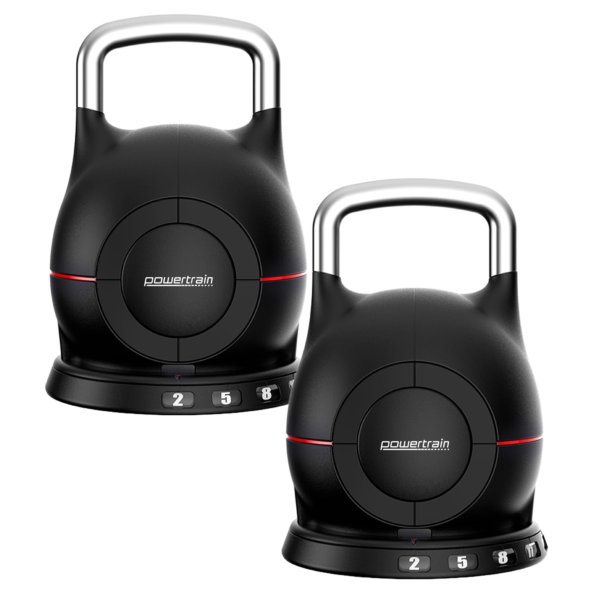 Powertrain 40kg Adjustable Kettlebell One Hand Adjustment Weight Set V240-AKB-XDB-20-2