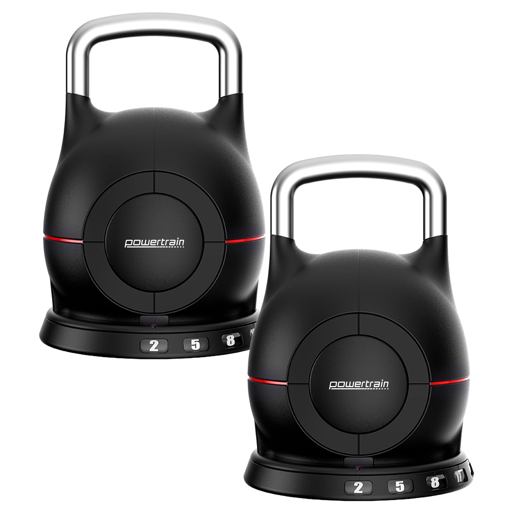 Powertrain 40kg Adjustable Kettlebell One Hand Adjustment Weight Set V240-AKB-XDB-20-2