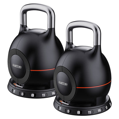 Powertrain 40kg Adjustable Kettlebell One Hand Adjustment Weight Set V240-AKB-XDB-20-2