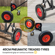 Kartrite 3-Wheel Adjustable Trailer Dolly Heavy Duty Caravan Mover 1000 lbs Tongue Capacity Durable Transport V240-ATD-TD77-BLK