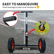 Kartrite 3-Wheel Adjustable Trailer Dolly Heavy Duty Caravan Mover 1000 lbs Tongue Capacity Durable Transport V240-ATD-TD77-BLK