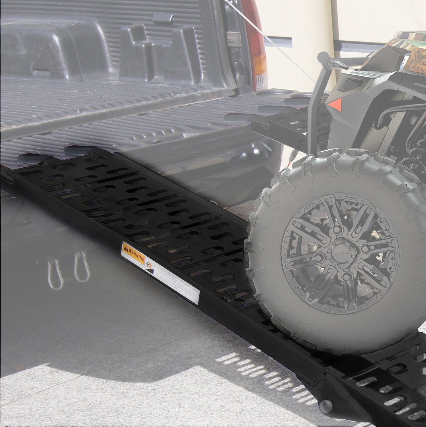 Kartrite Aluminium Folding Loading Ramp ATV Motorbike Motorcycle Golf Buggy Trailer - Black V240-ATV-01A-BK-1