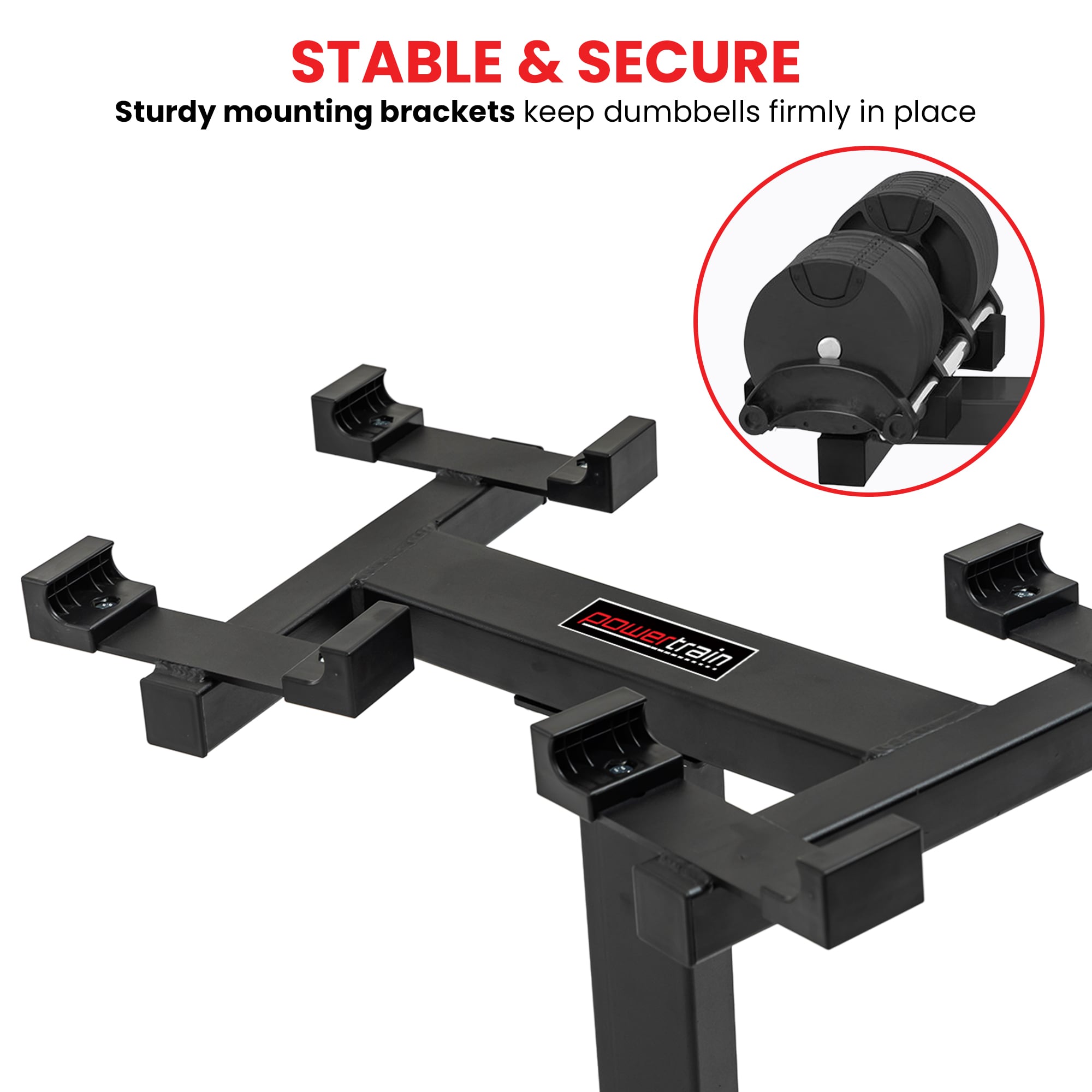 Powertrain 150Kg Adjustable Eon Dumbbell Stand V240-B10-036-STD