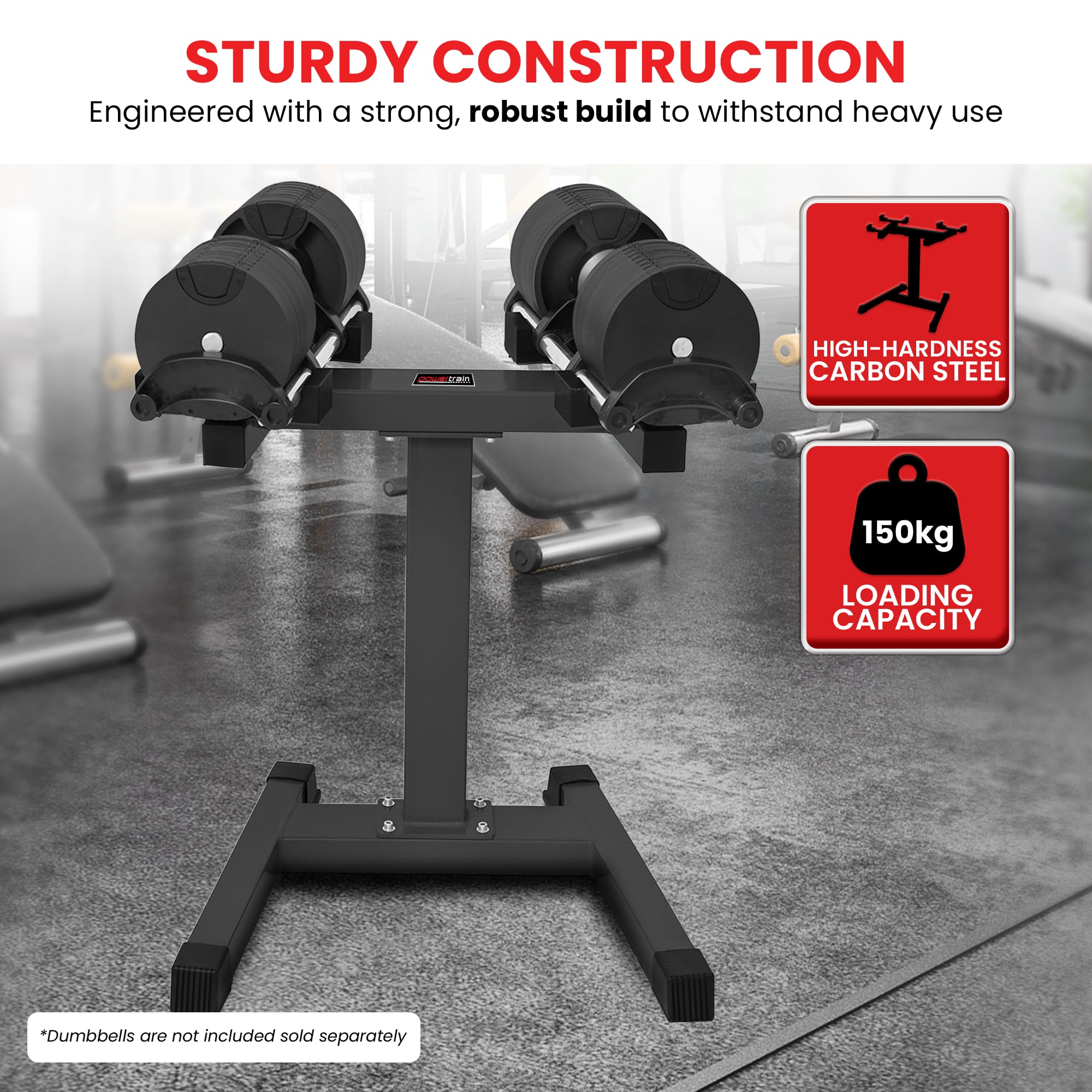 Powertrain 150Kg Adjustable Eon Dumbbell Stand V240-B10-036-STD