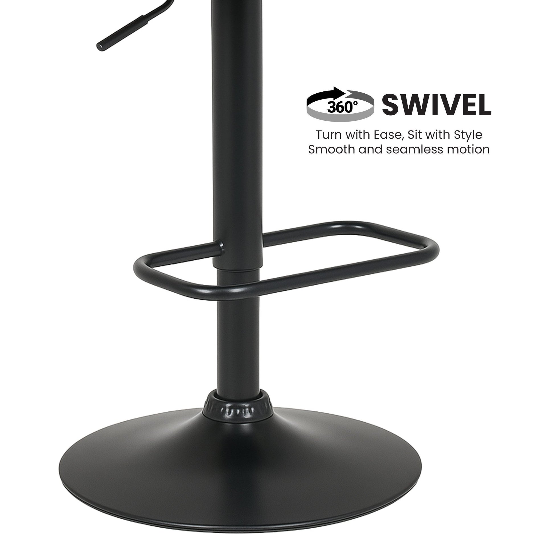 Sarantino Set Of 2 Bentwood Walnut Barstool Adjustable Height Swivel Footrest V240-BAR-MLM-081-2