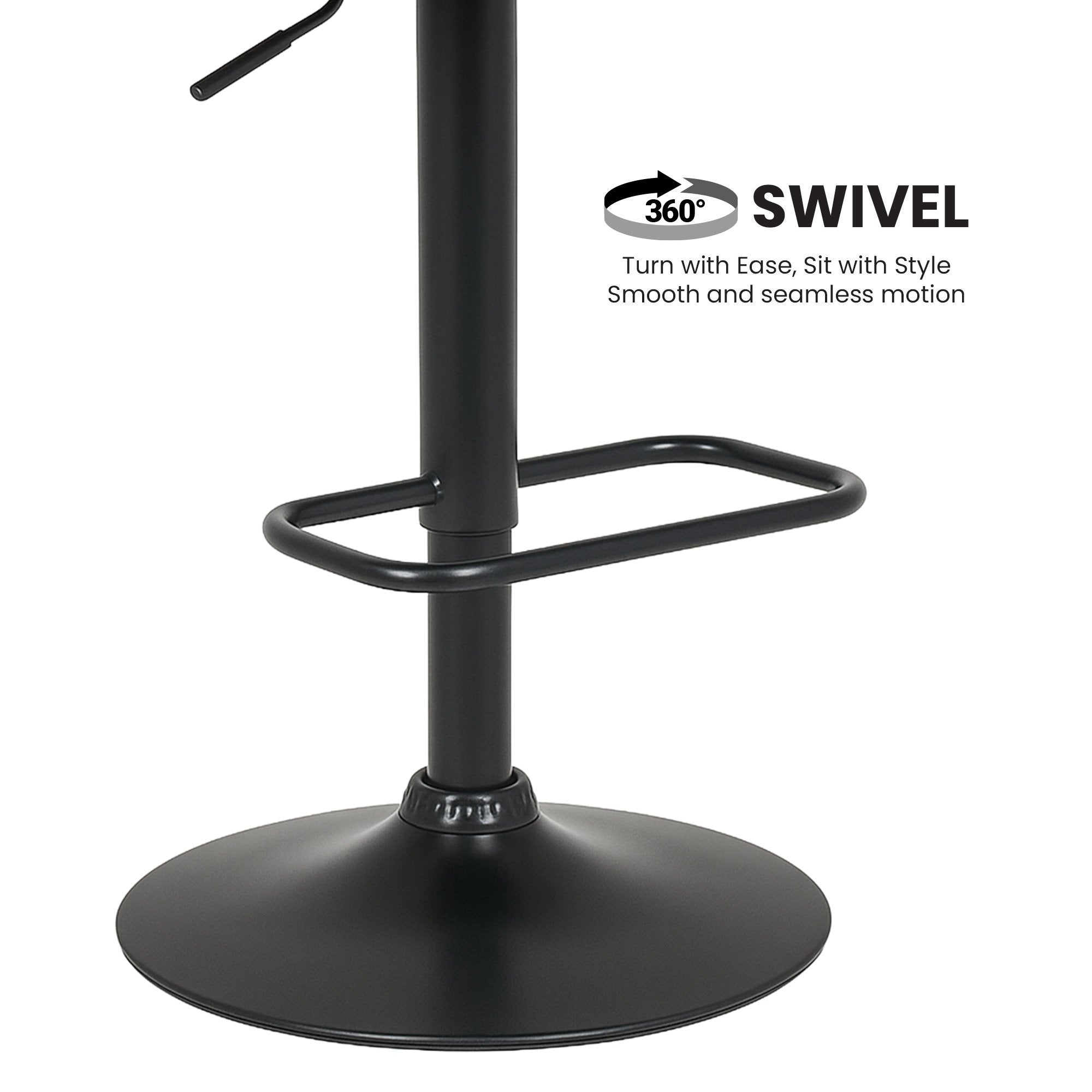 Sarantino Set Of 2 Bentwood Walnut Barstool Adjustable Height Swivel Footrest V240-BAR-MLM-081-2