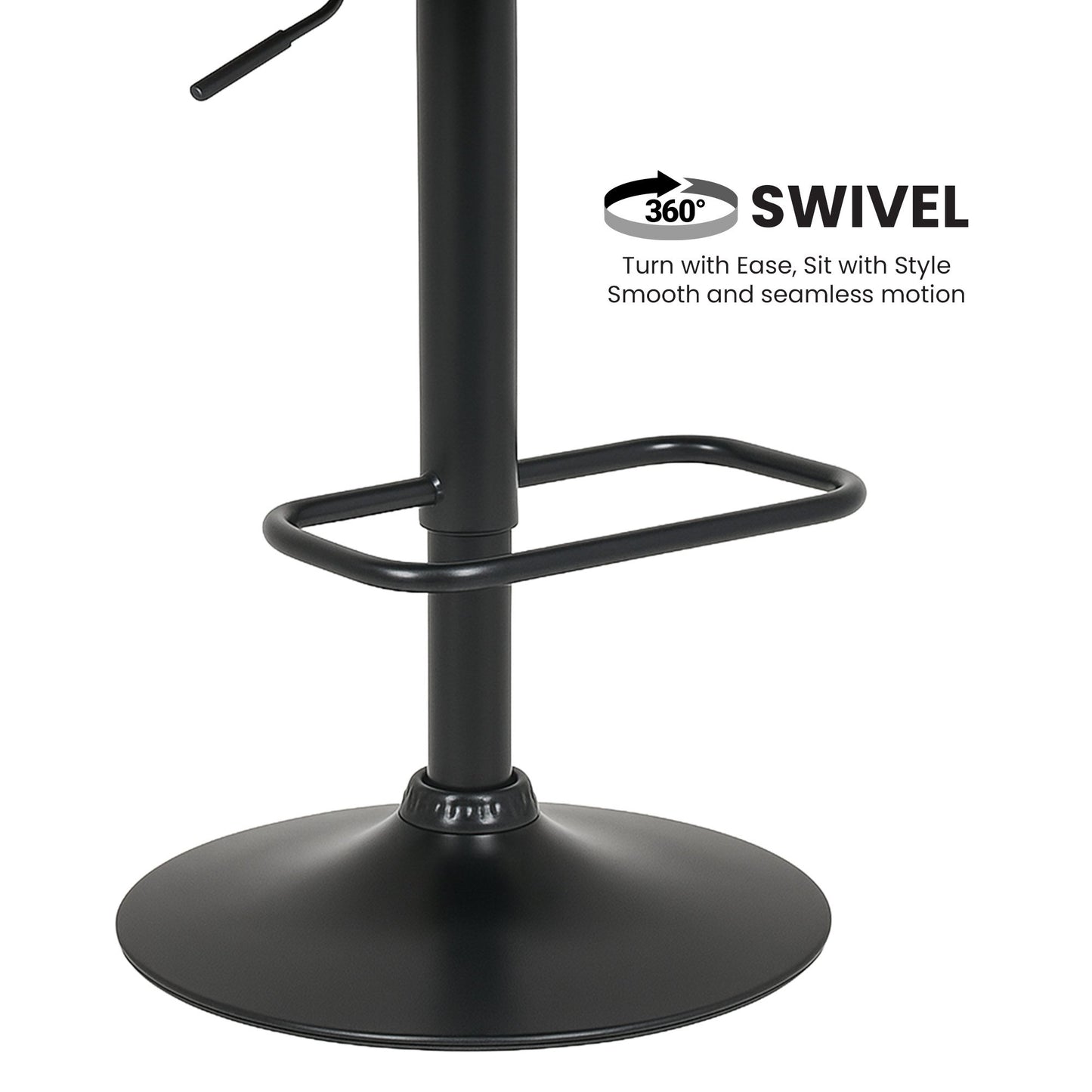 Sarantino Bentwood Walnut Barstool Leather Seat And Metal Base V240-BAR-STL-MLM-081
