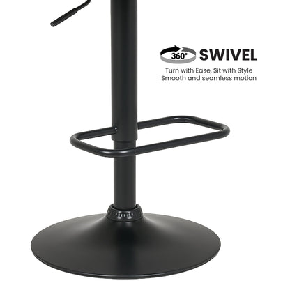 Sarantino Bentwood Walnut Barstool Leather Seat And Metal Base V240-BAR-STL-MLM-081