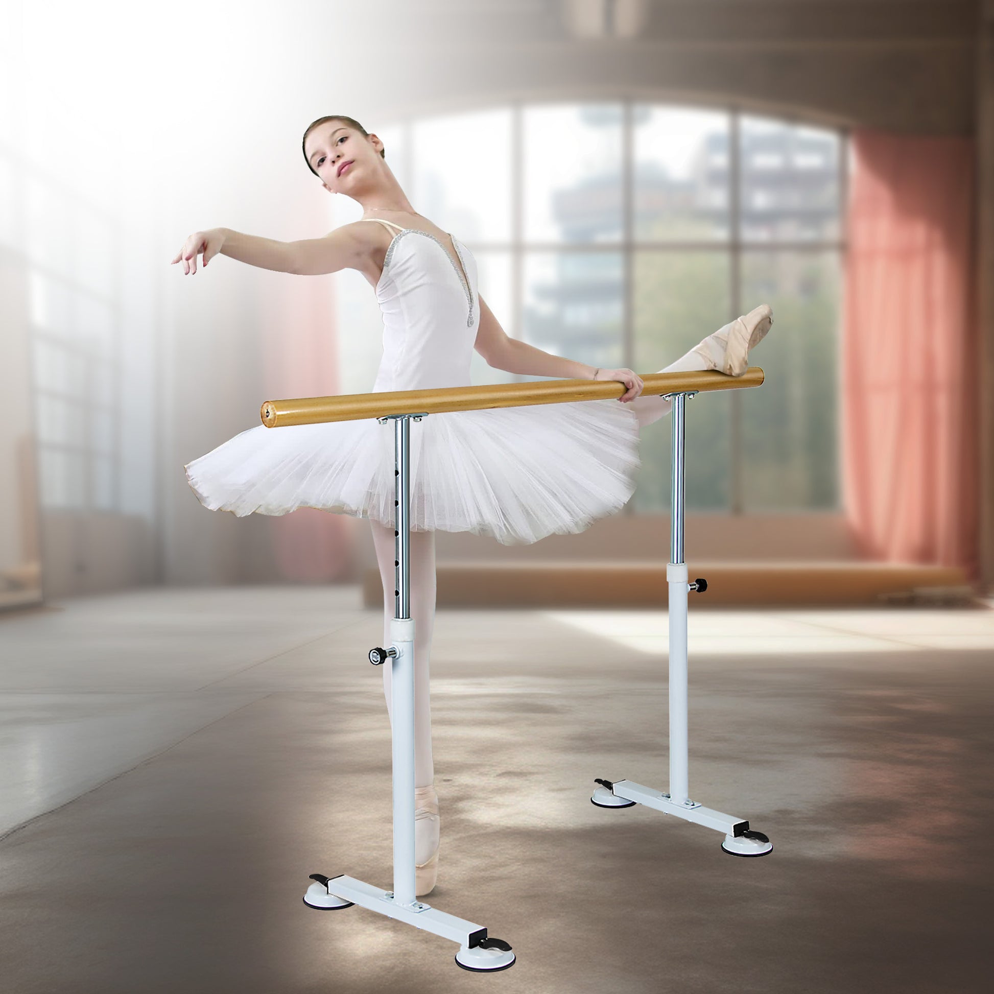 Powertrain Freestanding Ballet Barre - 1.5m V240-BAR-WDN-150