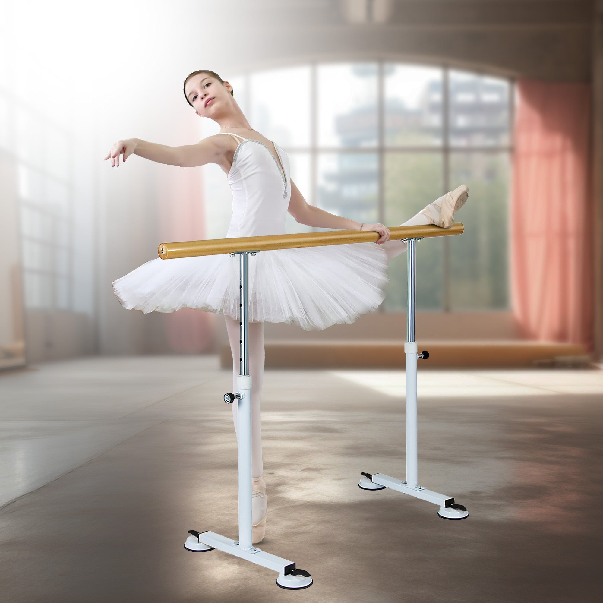 Powertrain Freestanding Ballet Barre - 1.5m V240-BAR-WDN-150