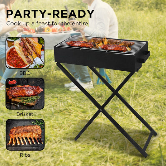 Wallaroo Charcoal BBQ Grill - Adjustable Height V240-BBQ-DS10