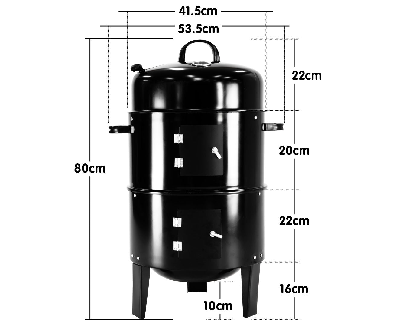 Wallaroo 3-in-1 Charcoal BBQ Smoker V240-BBQ-DS13