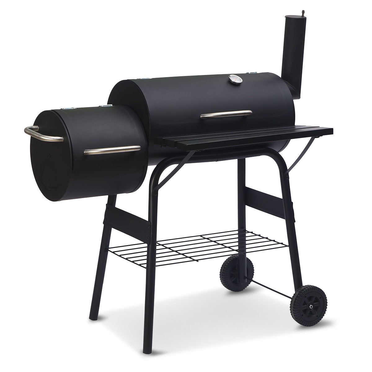 Wallaroo 2-in-1 Outdoor Barbecue Grill & Offset Smoker V240-BBQ-DS35-B