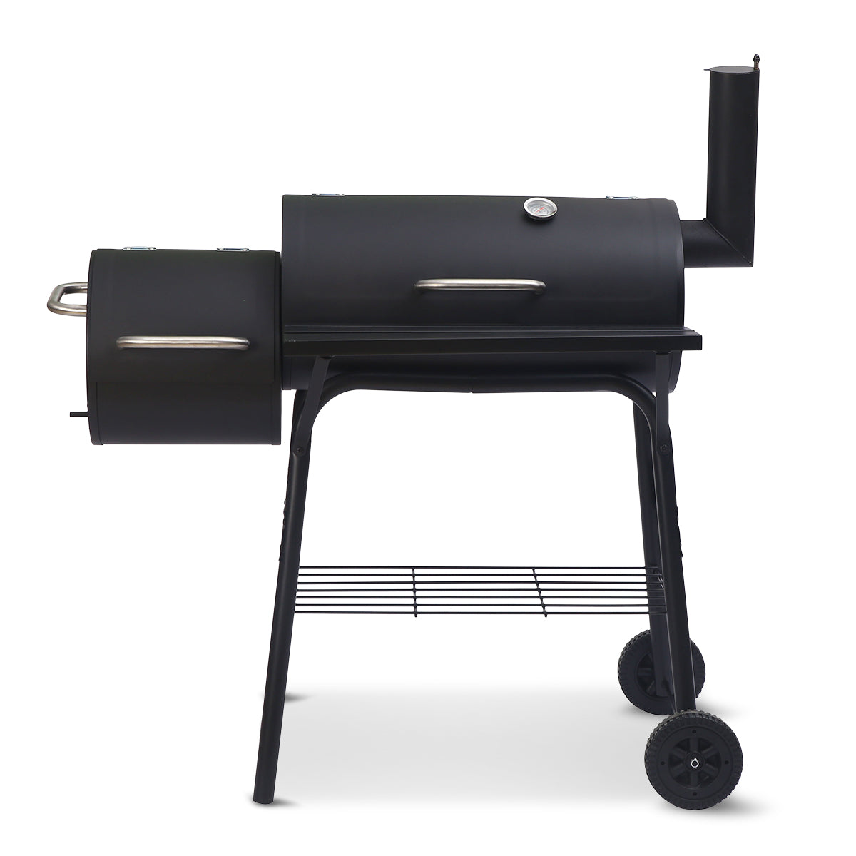 Wallaroo 2-in-1 Outdoor Barbecue Grill & Offset Smoker V240-BBQ-DS35-B